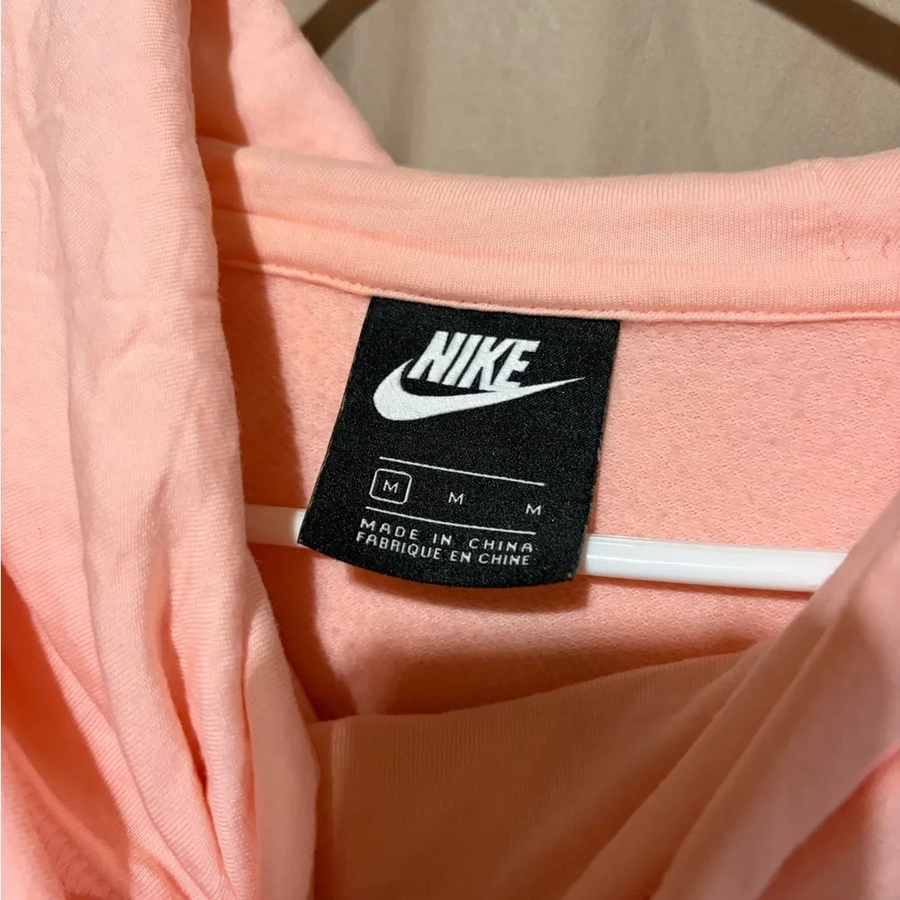 Nike Peach Colored  Pullover Hoodie with Golden Logo